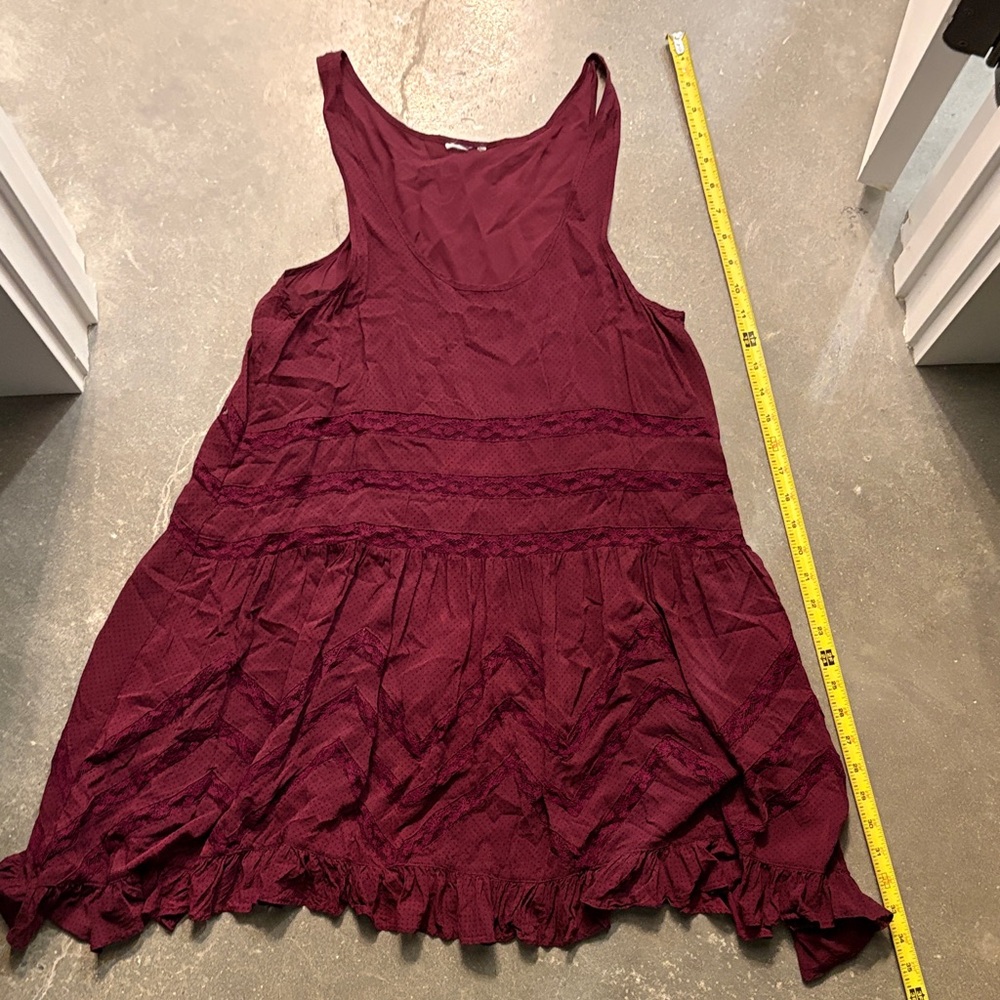 Burgundy Sleeveless Dress or long top